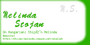 melinda stojan business card